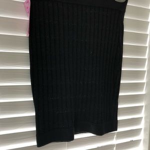 Black shimmery pencil skirt